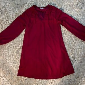 Tily Anne, burgundy dress. New without tags. Double layered.